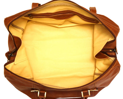 Fortunato Leather travel bag - Made In Italy
