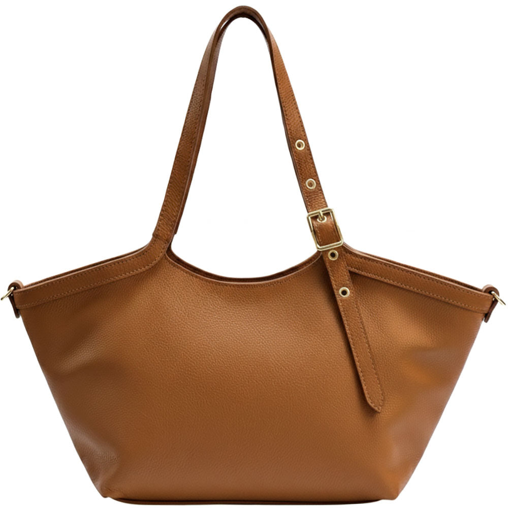 Samantha Italian Cow Leather Shoulder Bag - Made In Italy