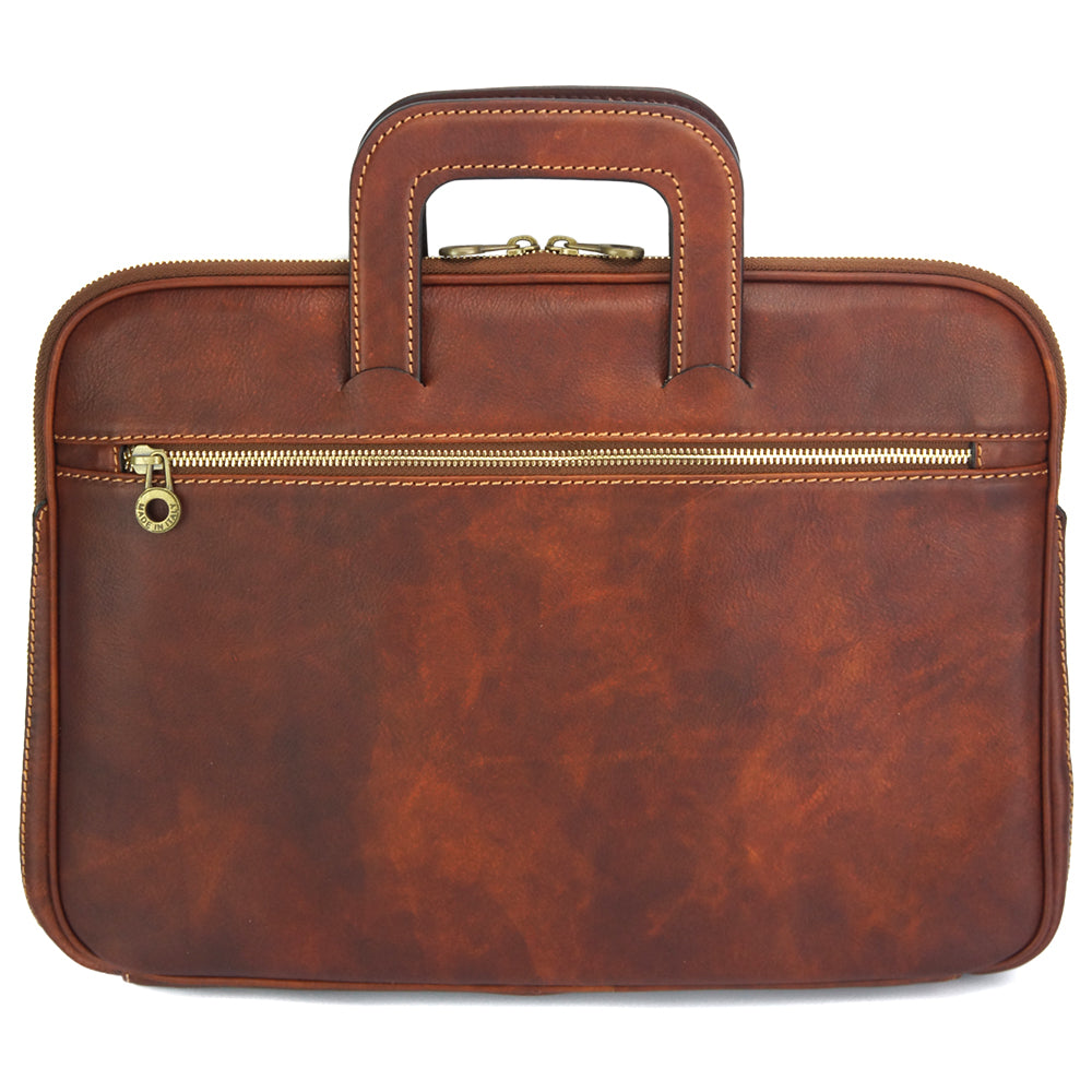 Porte-Documents Jour in Italian Vacchetta leather - Made In Italy