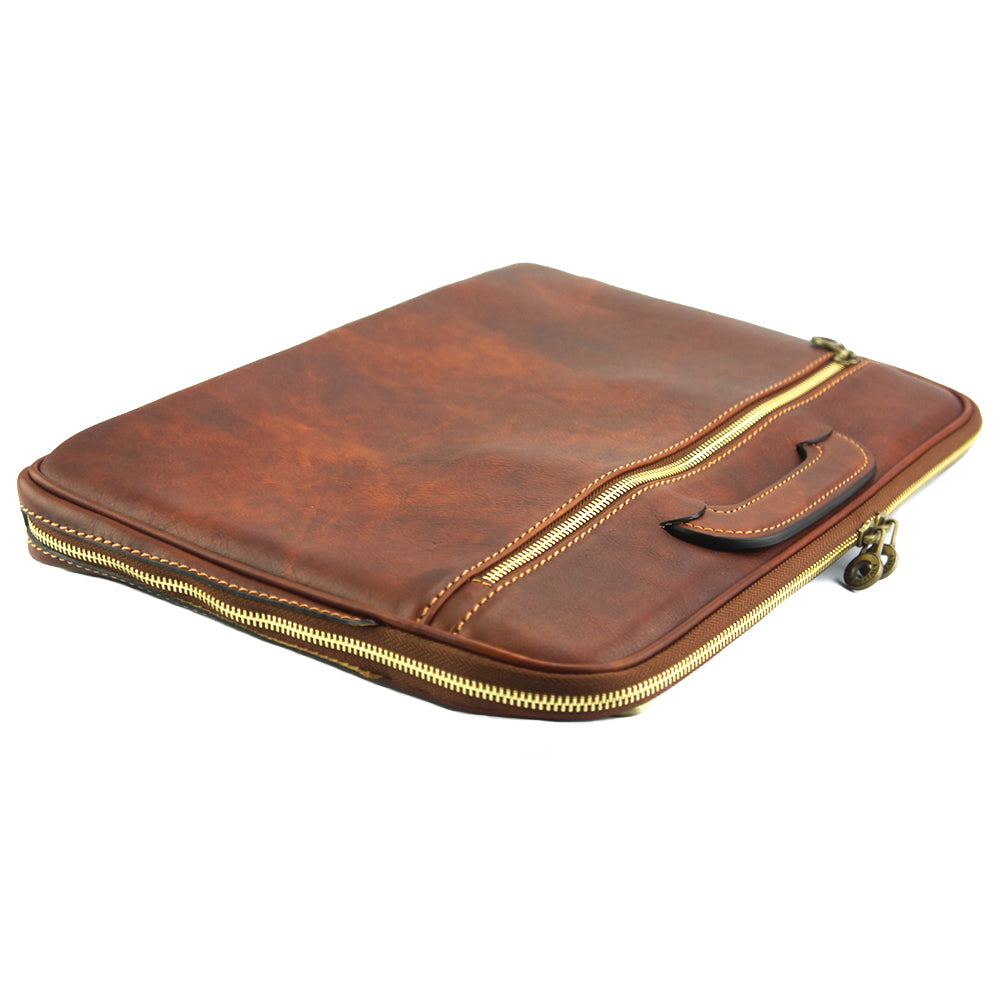 Porte-Documents Jour in Italian Vacchetta leather - Made In Italy