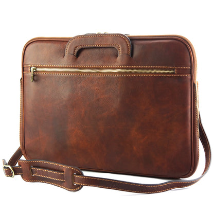 Porte-Documents Jour in Italian Vacchetta leather - Made In Italy