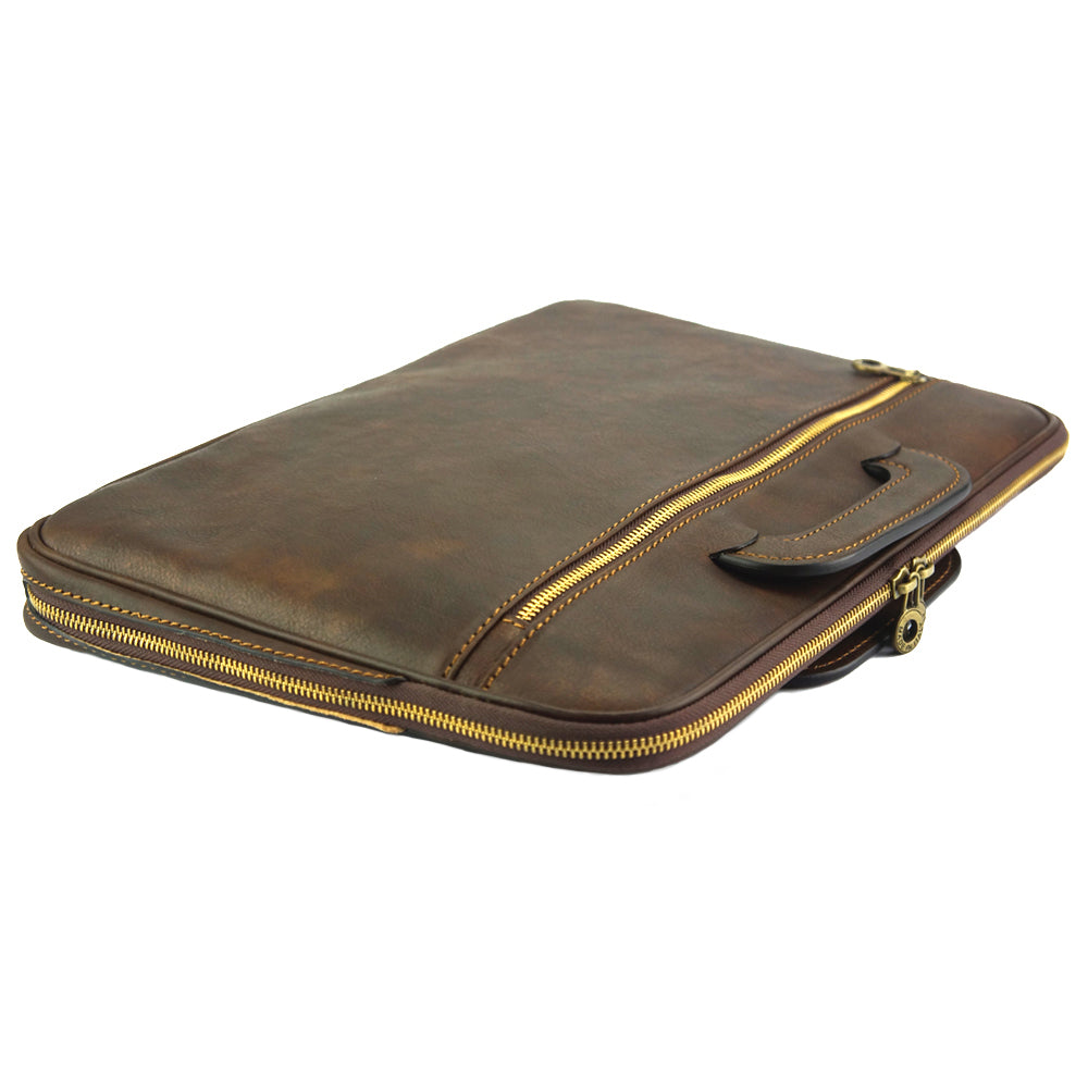 Porte-Documents Jour in Italian Vacchetta leather - Made In Italy