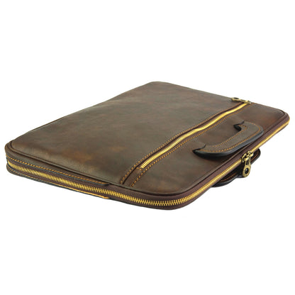 Porte-Documents Jour in Italian Vacchetta leather - Made In Italy