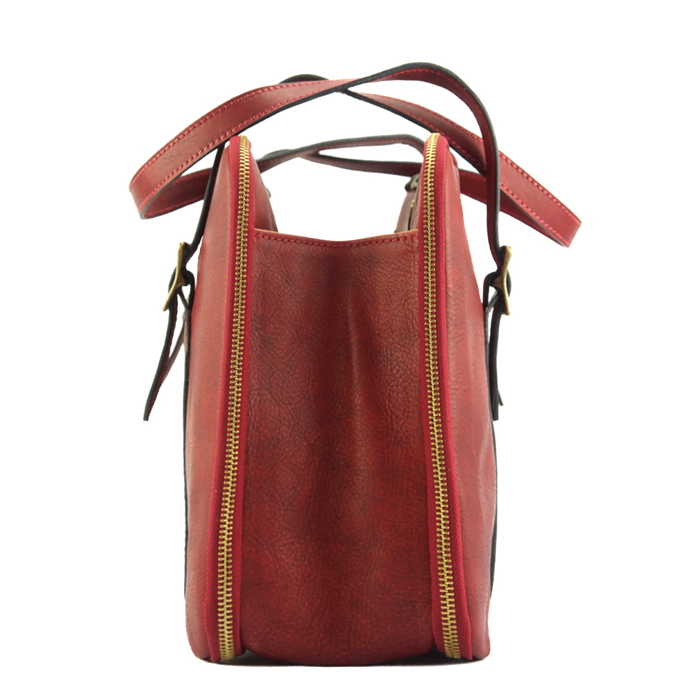 Iéna Shoulder tote in natural cowhide trim - Made In Italy