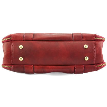 Iéna Shoulder tote in natural cowhide trim - Made In Italy