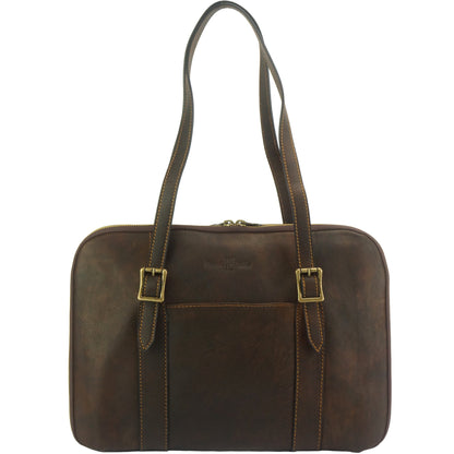 Iéna Shoulder tote in natural cowhide trim - Made In Italy