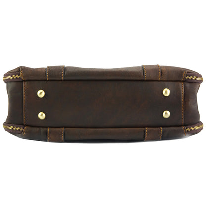 Iéna Shoulder tote in natural cowhide trim - Made In Italy