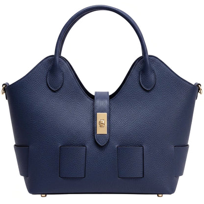 Lunetta Italian Cow Leather Tote Bag - Made In Italy