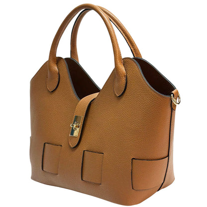Lunetta Italian Cow Leather Tote Bag - Made In Italy