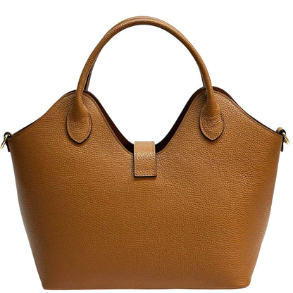 Lunetta Italian Cow Leather Tote Bag - Made In Italy