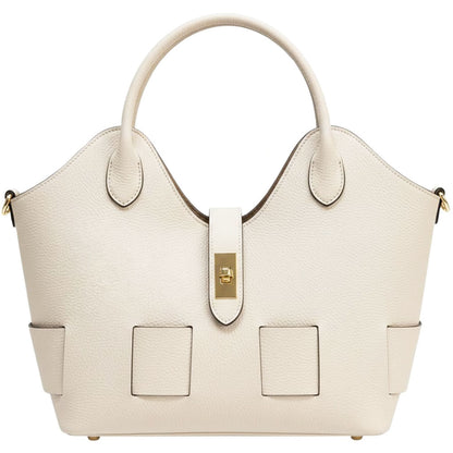 Lunetta Italian Cow Leather Tote Bag - Made In Italy