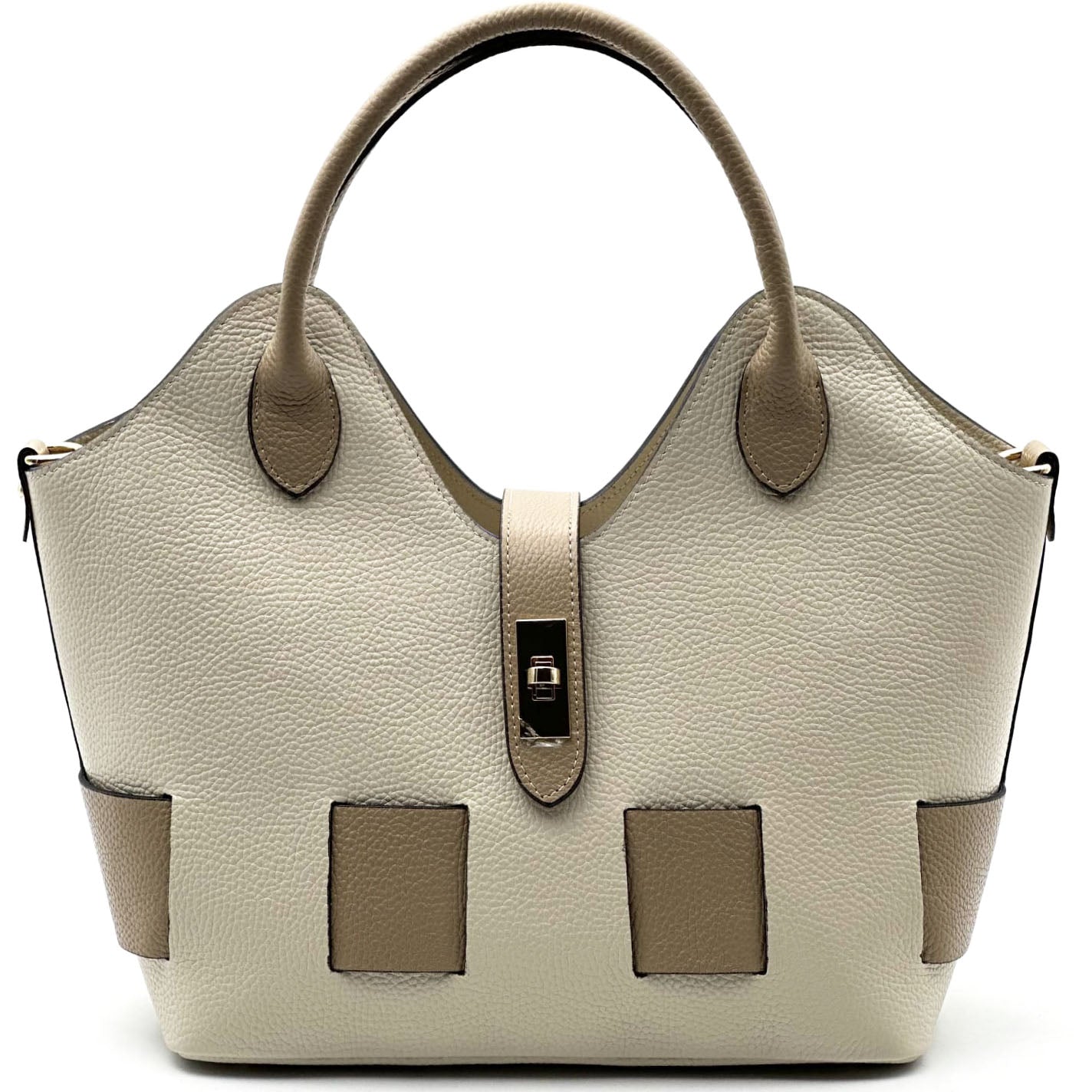 Lunetta Italian Cow Leather Tote Bag - Made In Italy