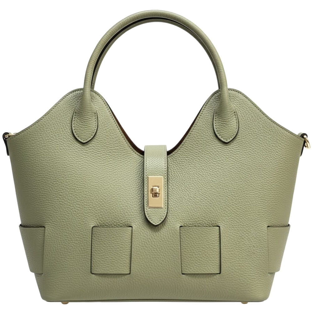 Lunetta Italian Cow Leather Tote Bag - Made In Italy