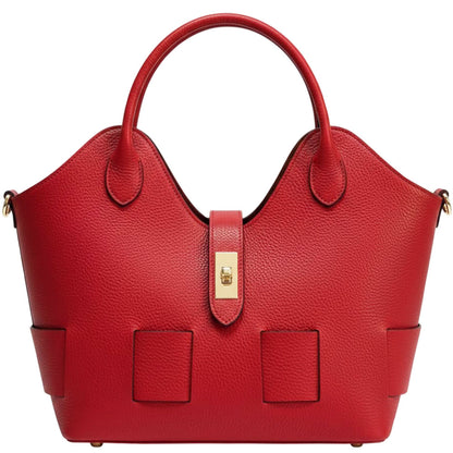 Lunetta Italian Cow Leather Tote Bag - Made In Italy