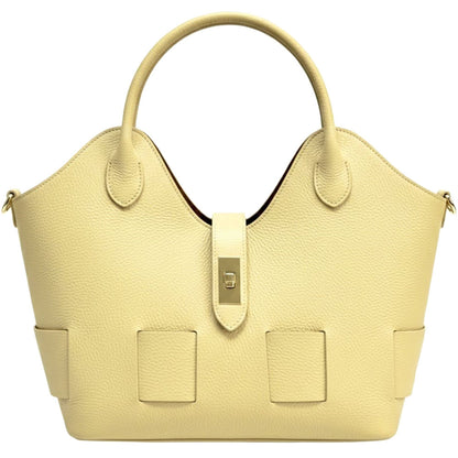 Lunetta Italian Cow Leather Tote Bag - Made In Italy