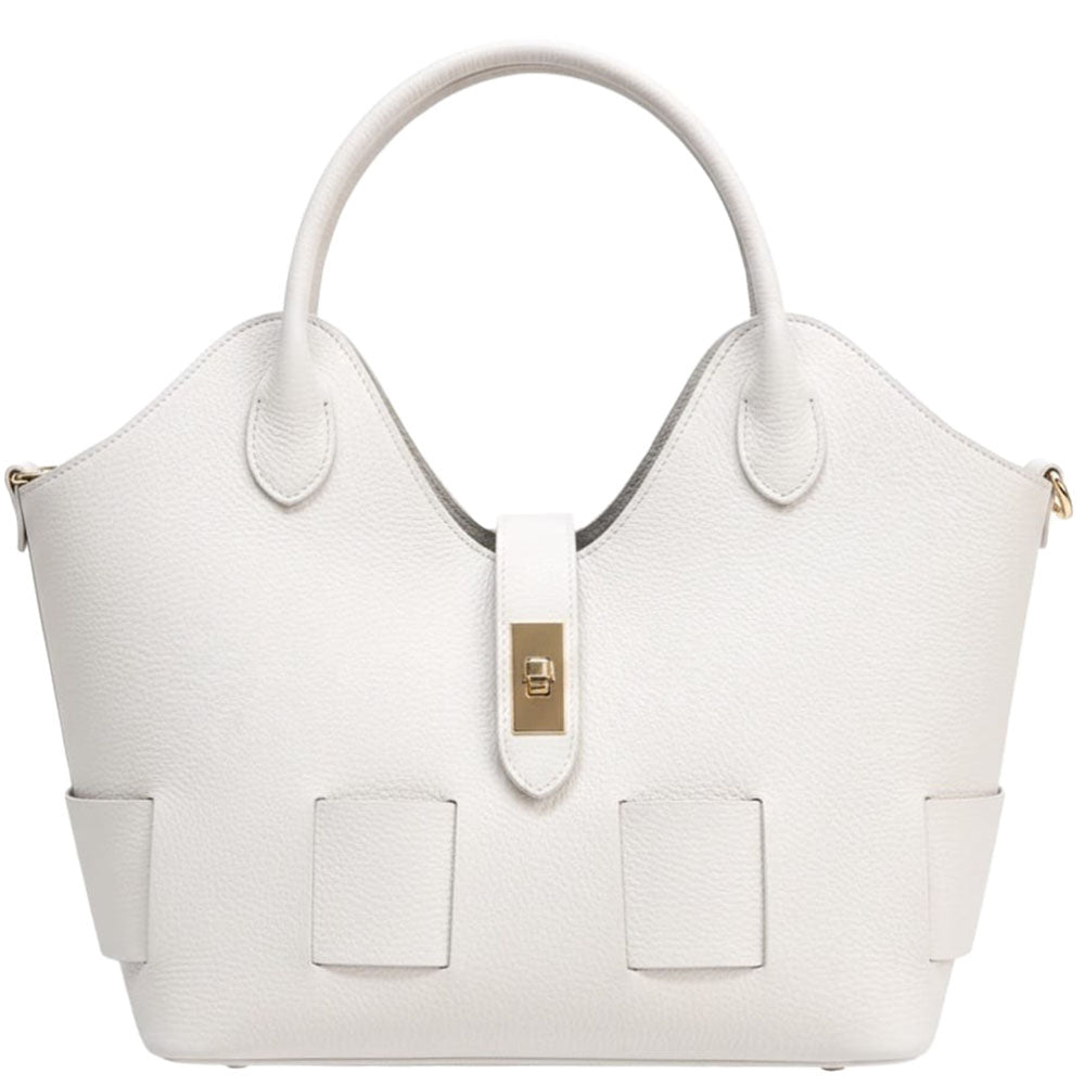 Lunetta Italian Cow Leather Tote Bag - Made In Italy