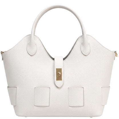 Lunetta Italian Cow Leather Tote Bag - Made In Italy