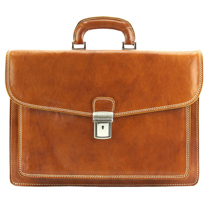 Dalmazio Leather Briefcase - Made In Italy