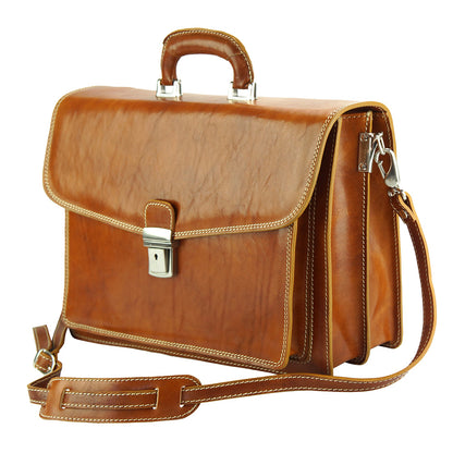 Dalmazio Leather Briefcase - Made In Italy