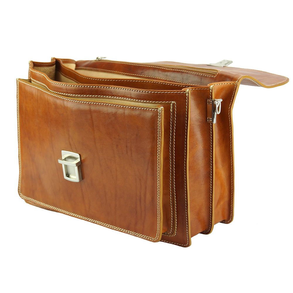 Dalmazio Leather Briefcase - Made In Italy