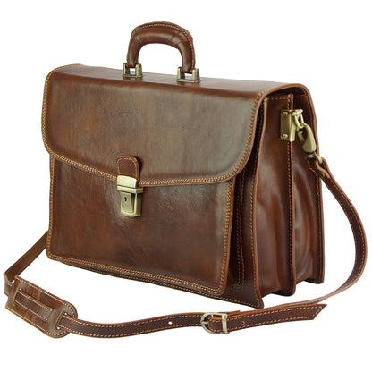 Dalmazio Leather Briefcase - Made In Italy