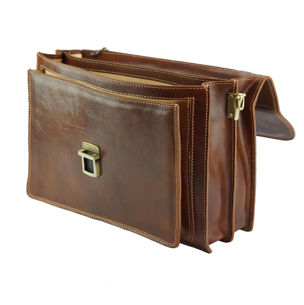 Dalmazio Leather Briefcase - Made In Italy