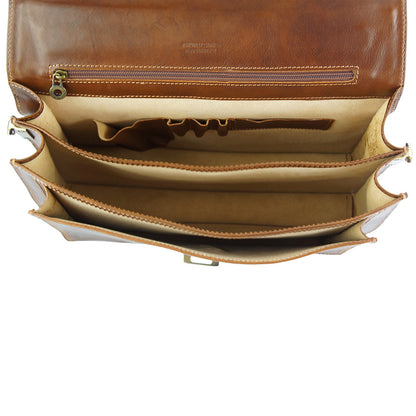 Dalmazio Leather Briefcase - Made In Italy