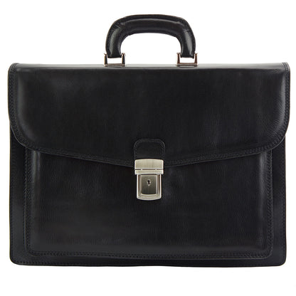 Dalmazio Leather Briefcase - Made In Italy