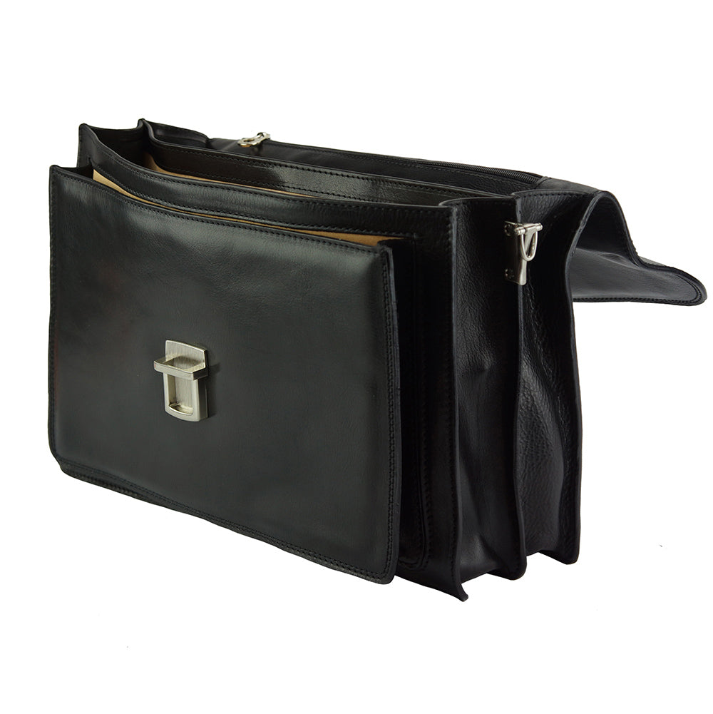 Dalmazio Leather Briefcase - Made In Italy