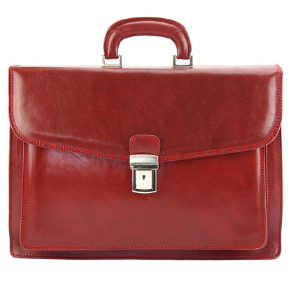 Dalmazio Leather Briefcase - Made In Italy