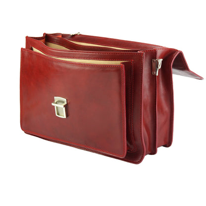 Dalmazio Leather Briefcase - Made In Italy