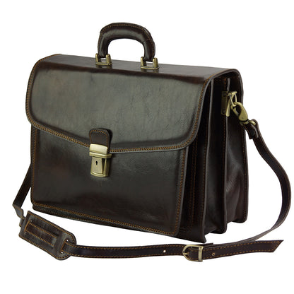 Dalmazio Leather Briefcase - Made In Italy