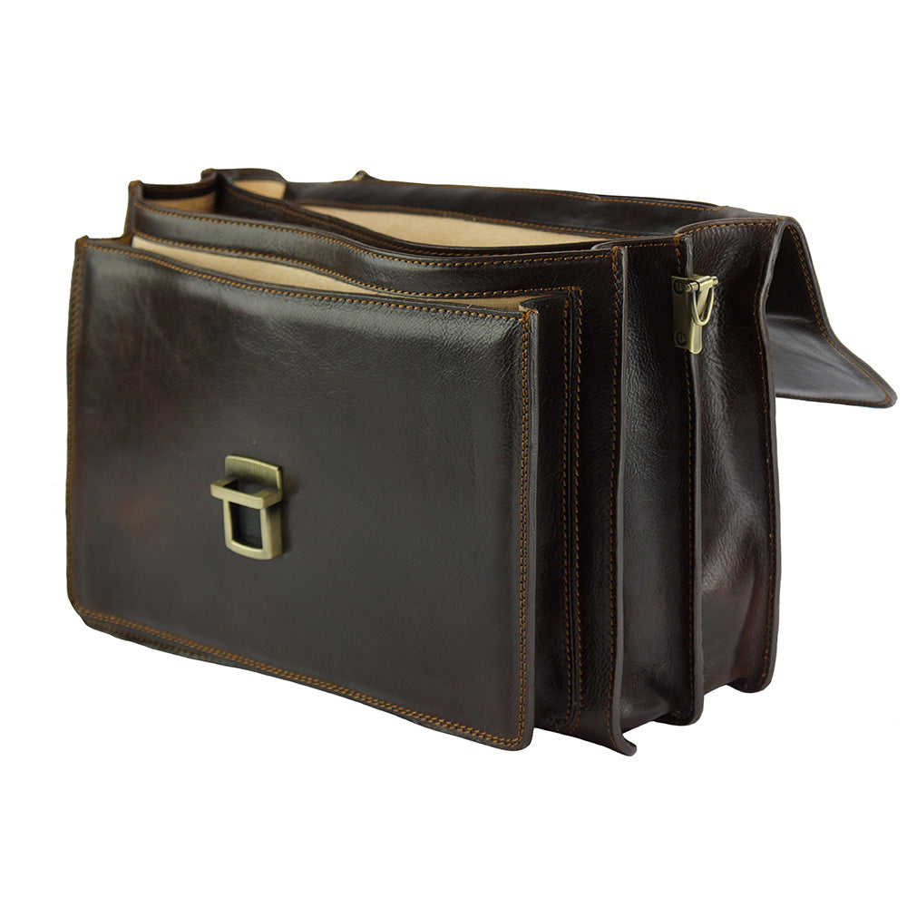 Dalmazio Leather Briefcase - Made In Italy