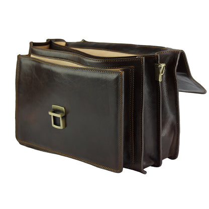 Dalmazio Leather Briefcase - Made In Italy