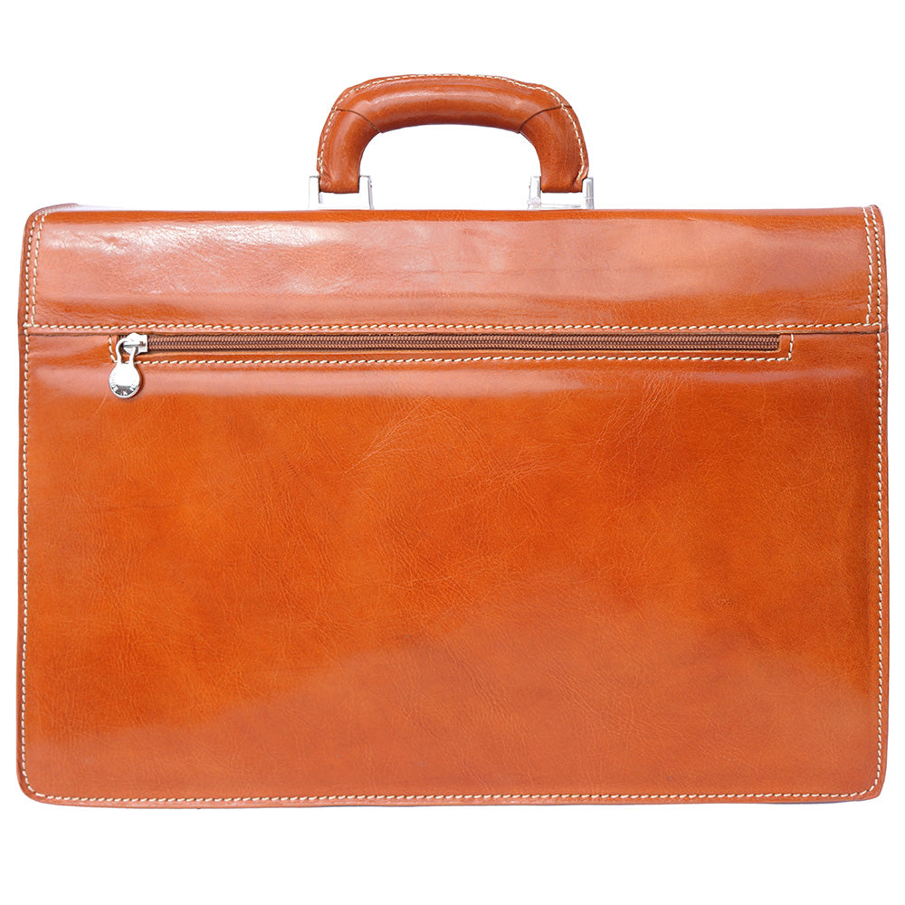 Magnate Leather Briefcase - Made In Italy