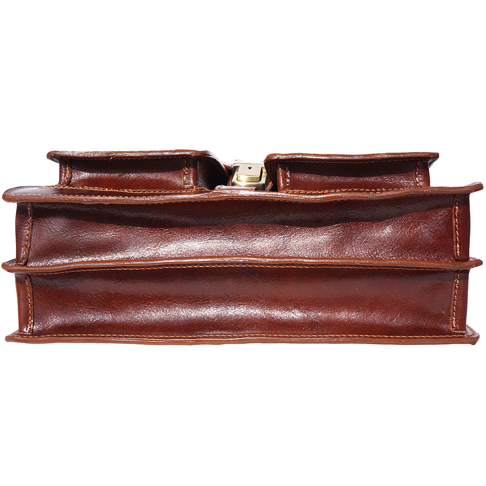 Magnate Leather Briefcase - Made In Italy
