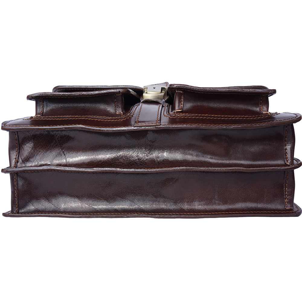 Magnate Leather Briefcase - Made In Italy