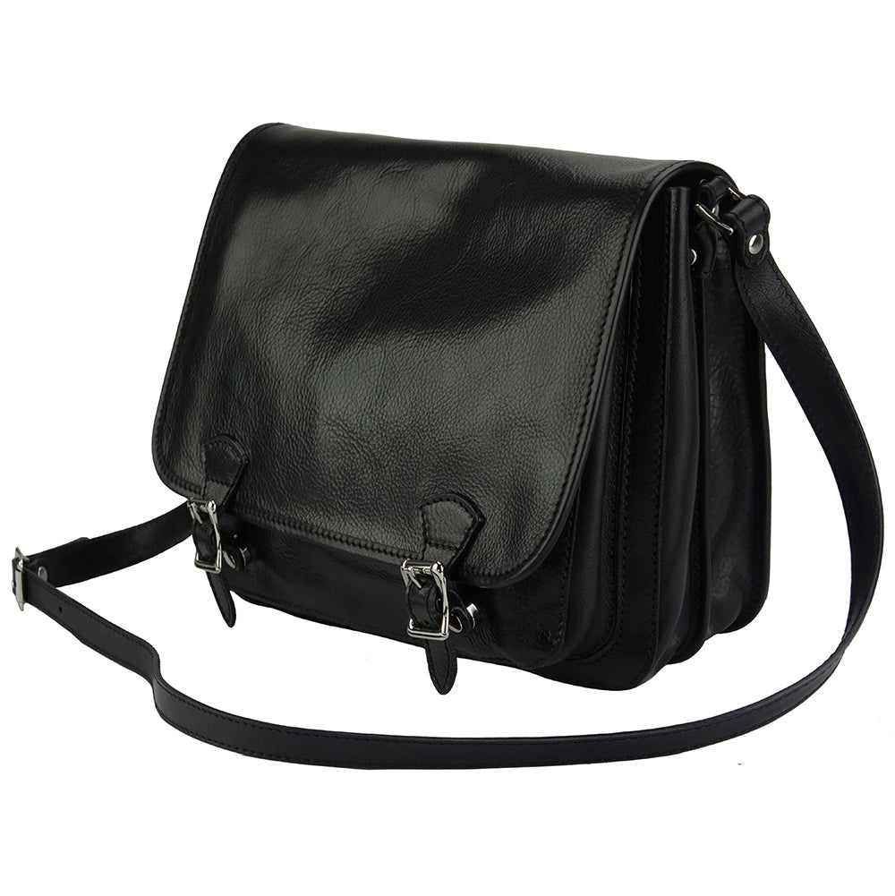 Palmira Leather Messenger Bag - Made In Italy