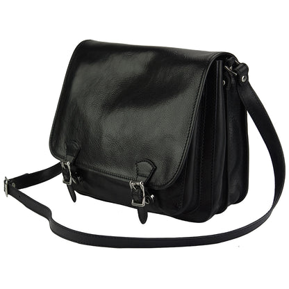 Palmira Leather Messenger Bag - Made In Italy