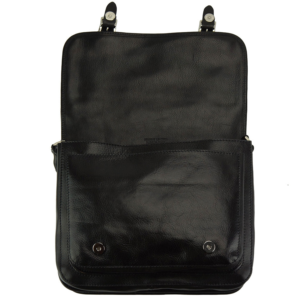 Palmira Leather Messenger Bag - Made In Italy