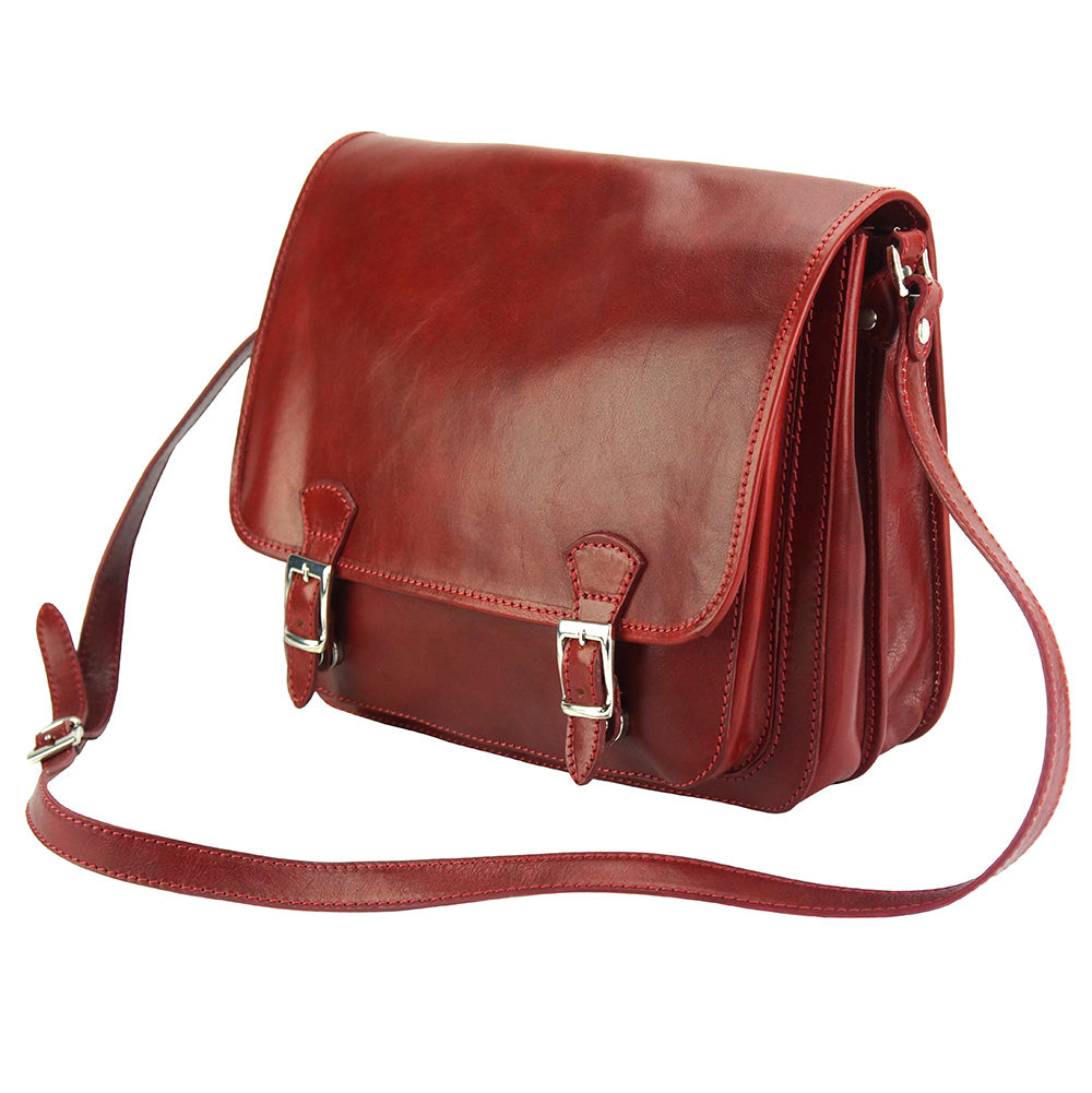 Palmira Leather Messenger Bag - Made In Italy