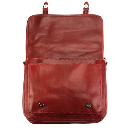 Palmira Leather Messenger Bag - Made In Italy