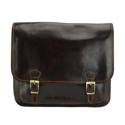 Palmira Leather Messenger Bag - Made In Italy