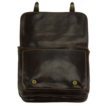 Palmira Leather Messenger Bag - Made In Italy