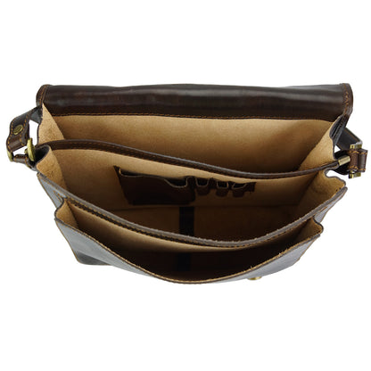 Palmira Leather Messenger Bag - Made In Italy