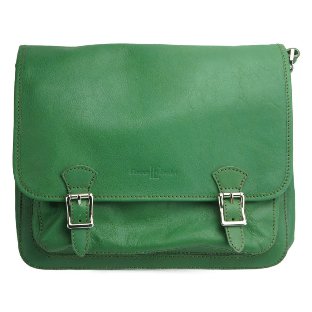 Palmira Leather Messenger Bag - Made In Italy
