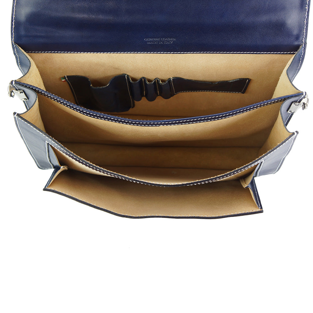 Sergio leather Mini briefcase - Made In Italy