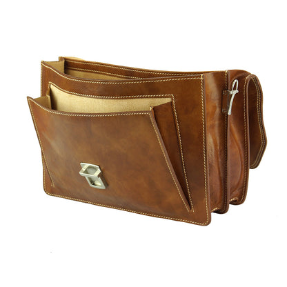 Sergio leather Mini briefcase - Made In Italy