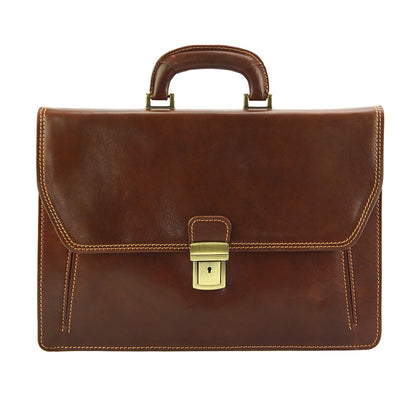 Sergio leather Mini briefcase - Made In Italy
