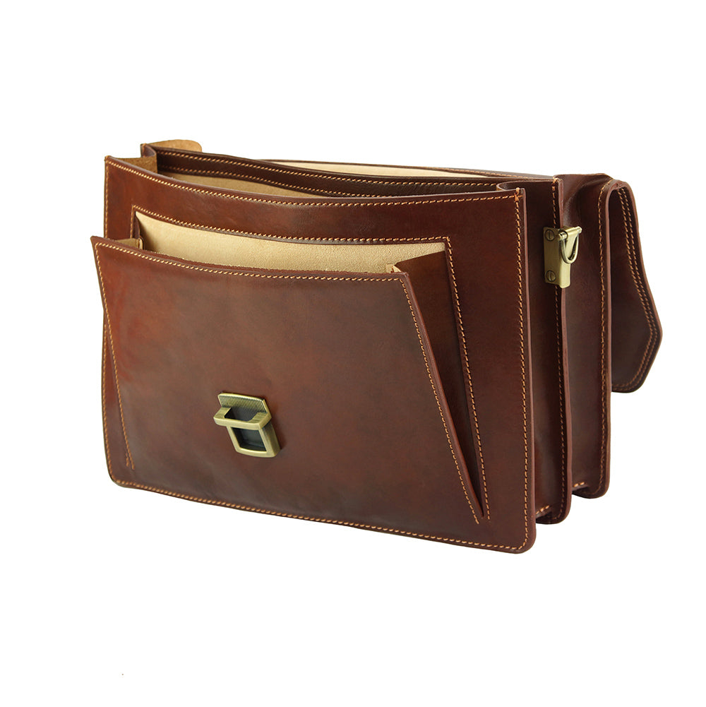 Sergio leather Mini briefcase - Made In Italy